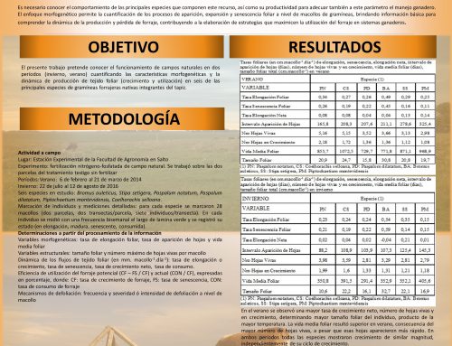 [CURLN] MORFOGÉNESIS DE ESPECIES NATIVAS DE CAMPO NATURAL