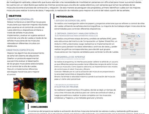 Análisis de la activación de grupos musculares para el control de una silla de ruedas eléctrica.